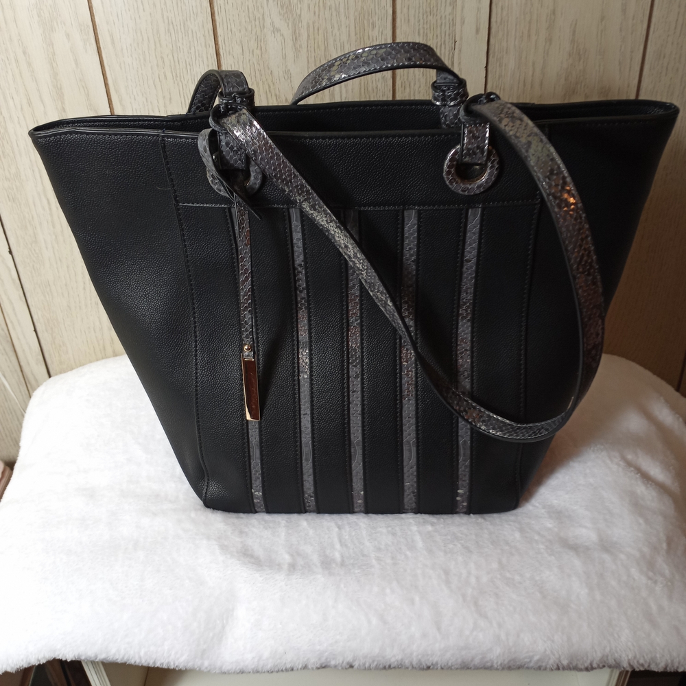 Chic Black and Silver Tote Bag